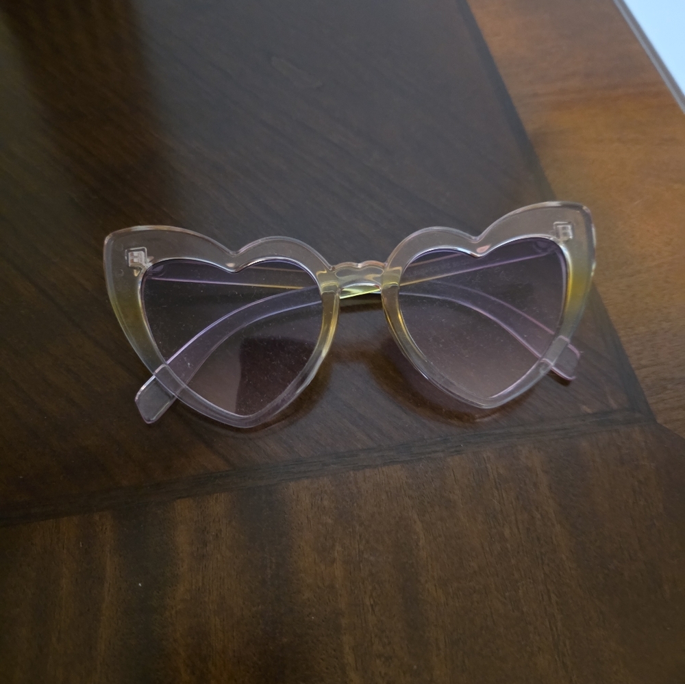 Heart Shaped Clear Sunglasses